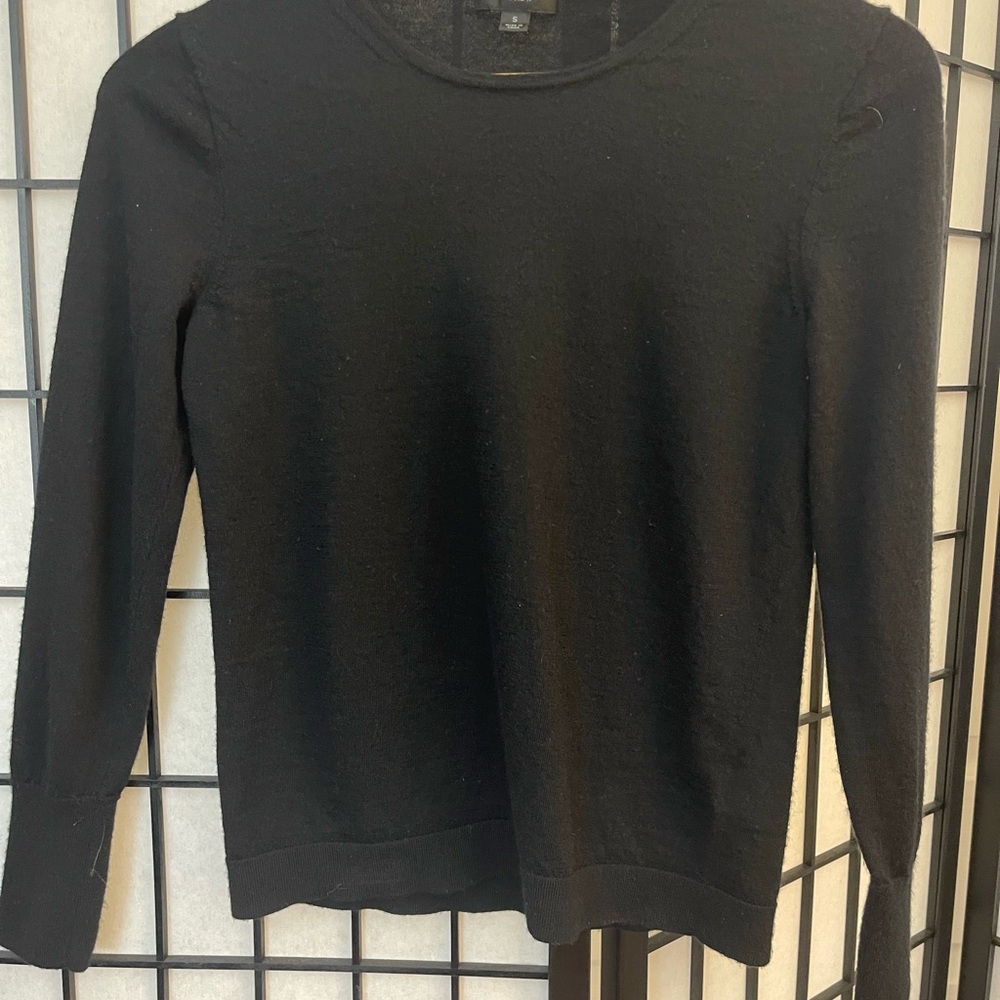 J. Crew Black Knit Pullover Sweater, Small